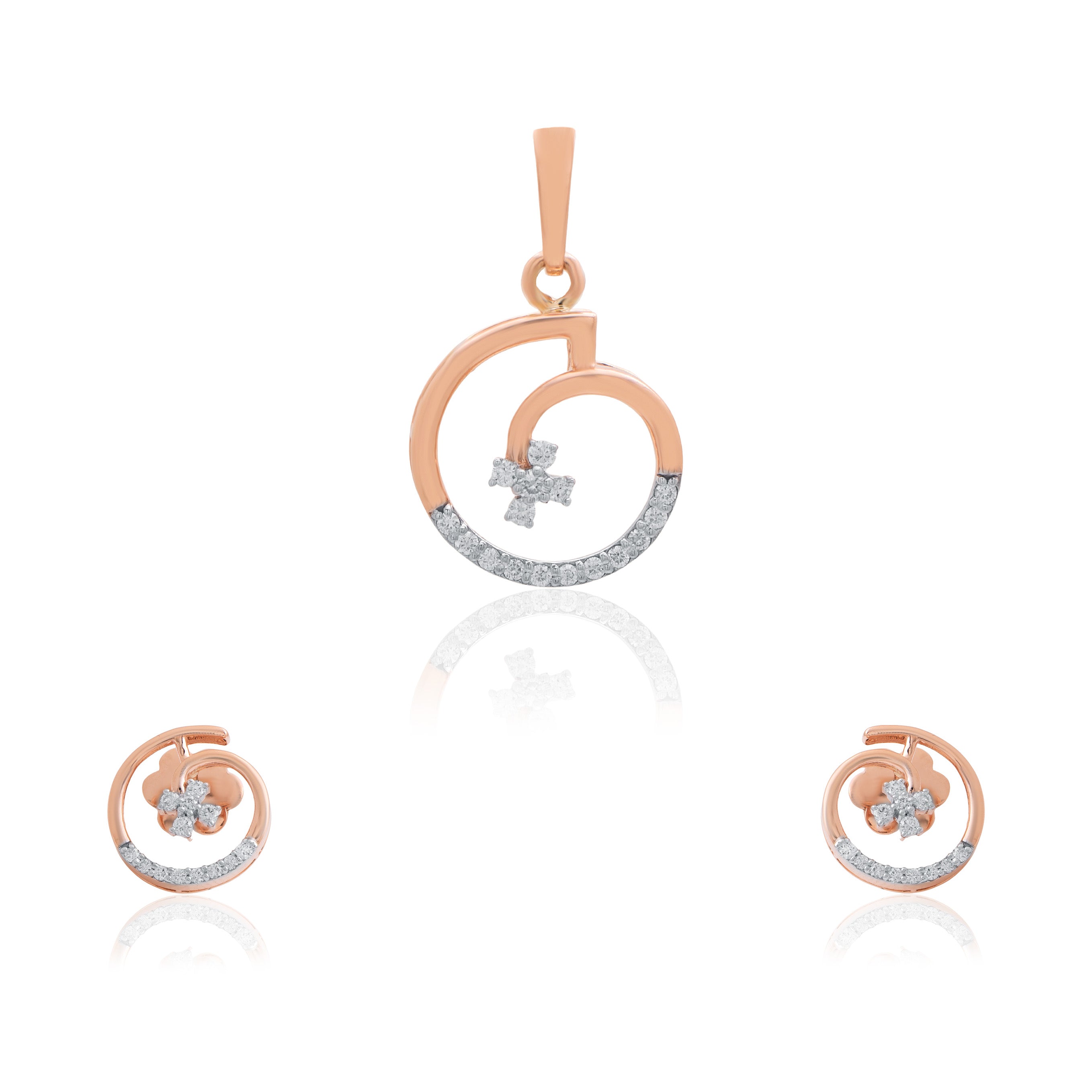 Talora Halo Diamond Pendant Set