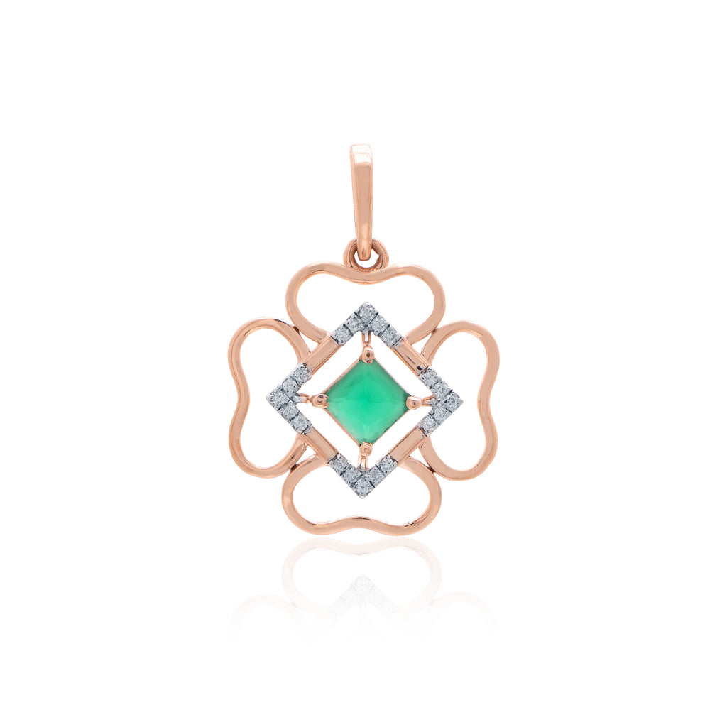 Amelie Halo Diamond Pendant
