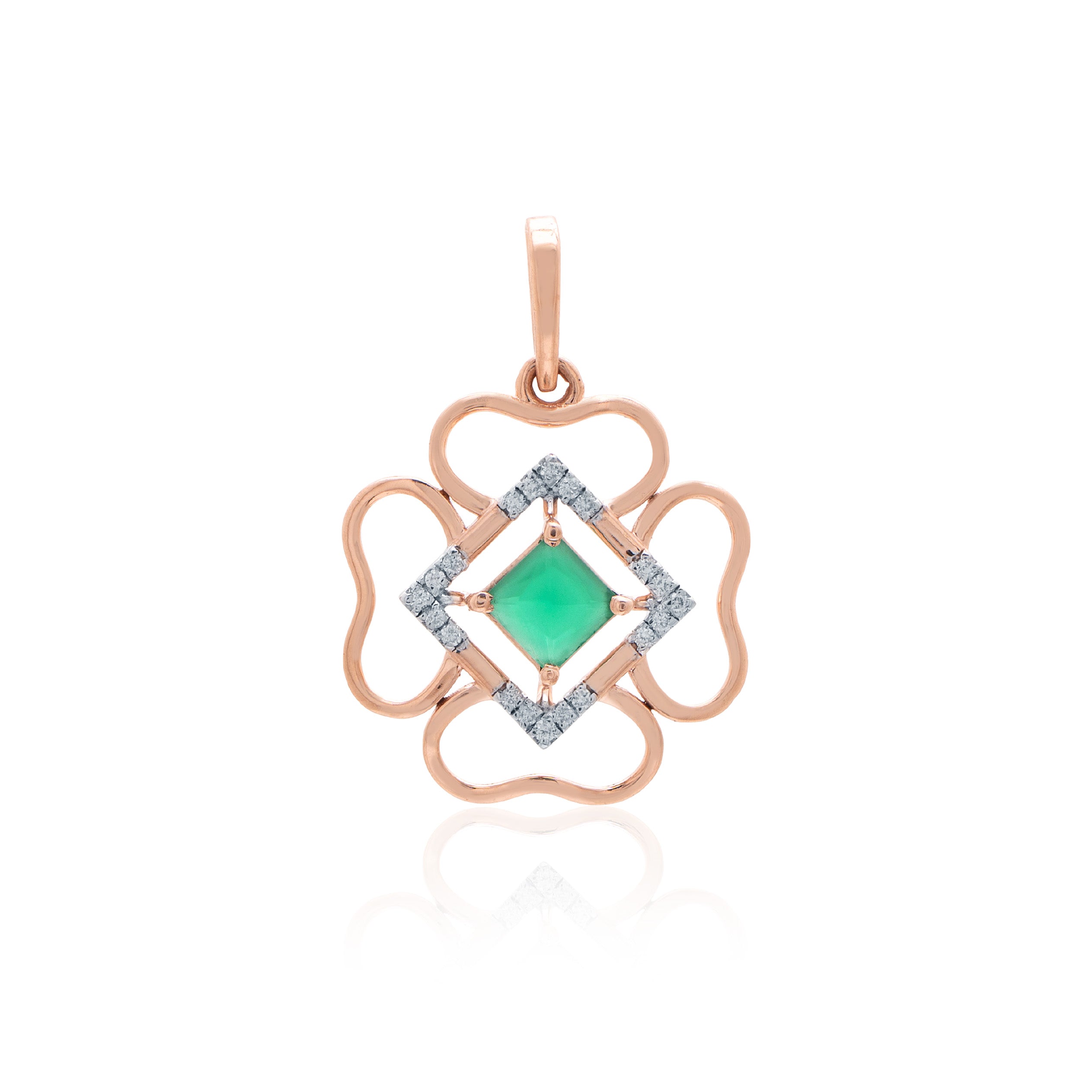 Amelie Halo Diamond Pendant