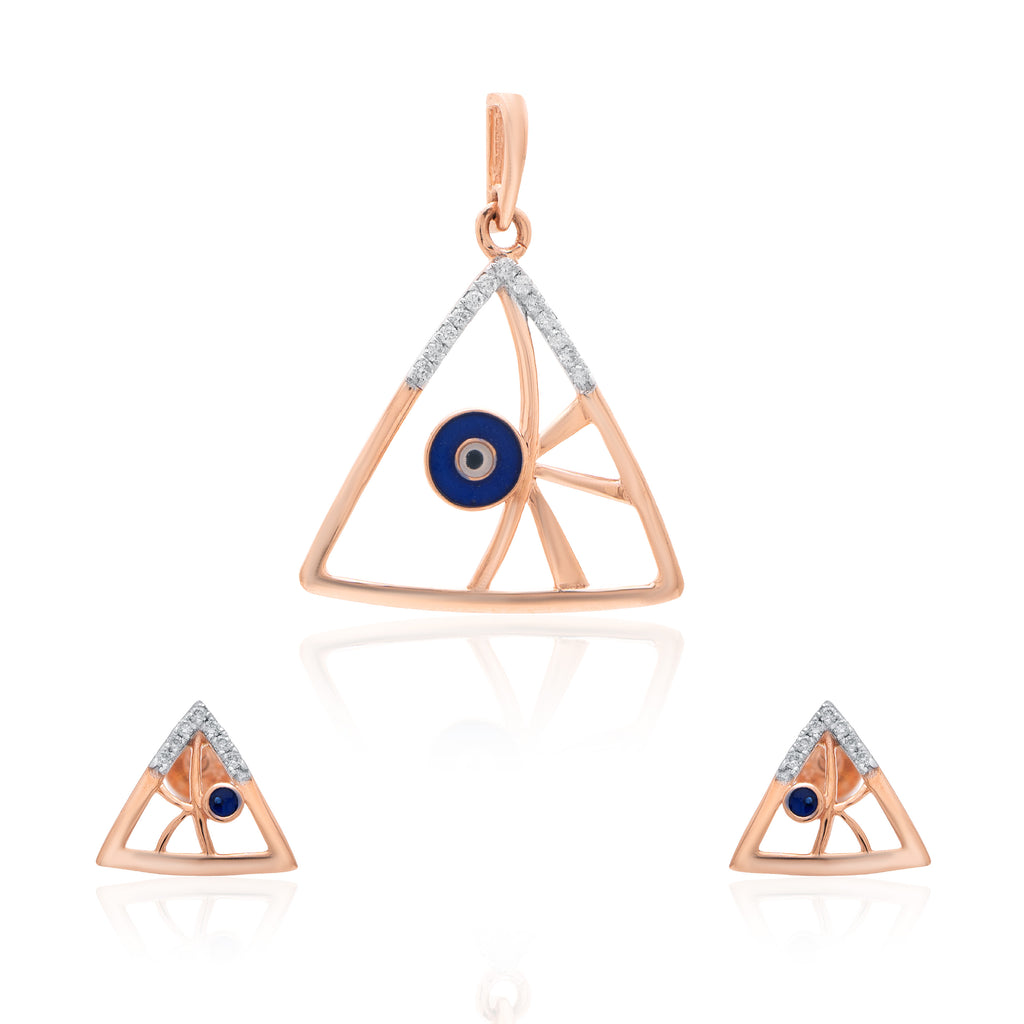 Vionne Halo Diamond Pendant Set