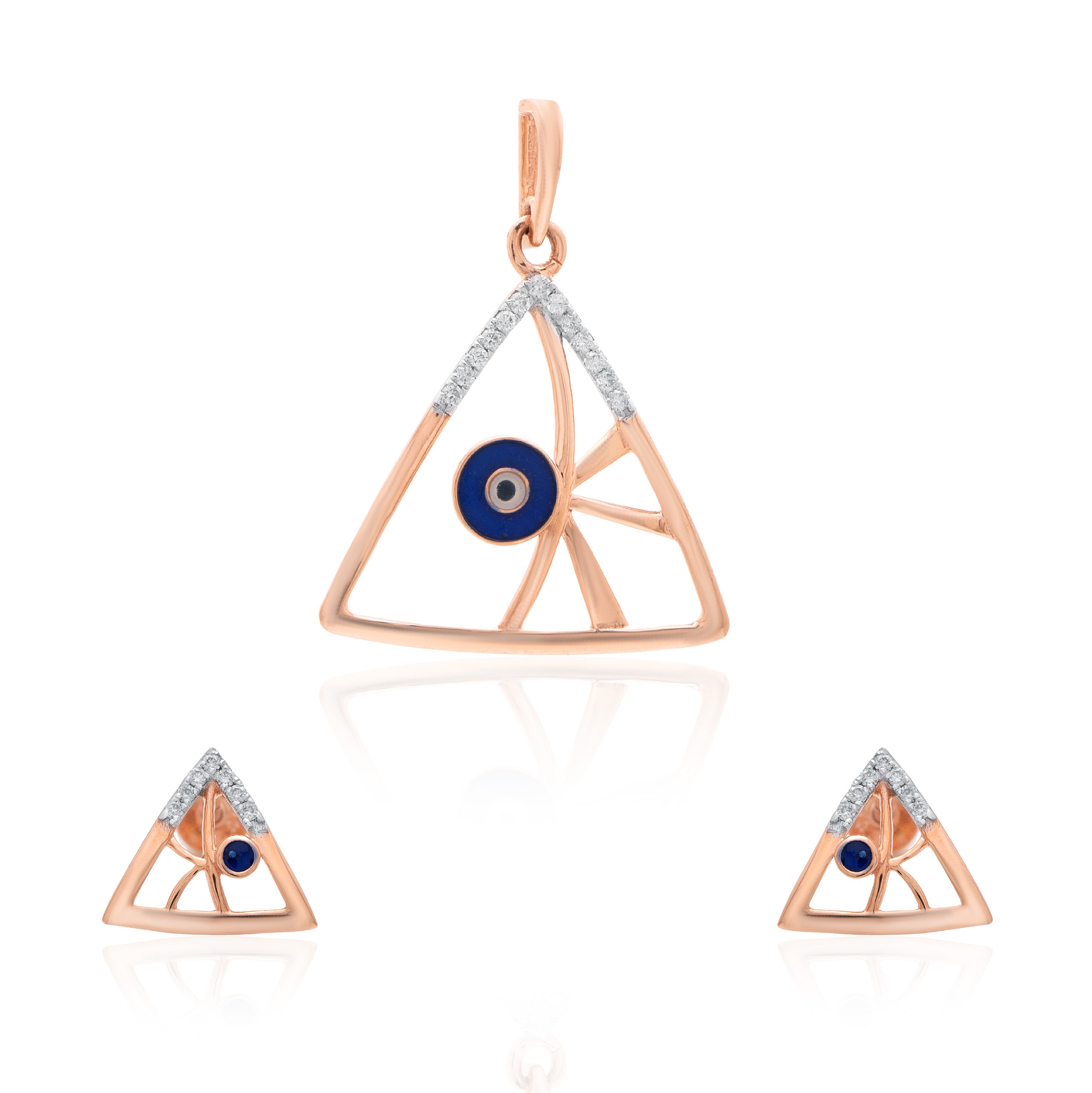 Vionne Halo Diamond Pendant Set