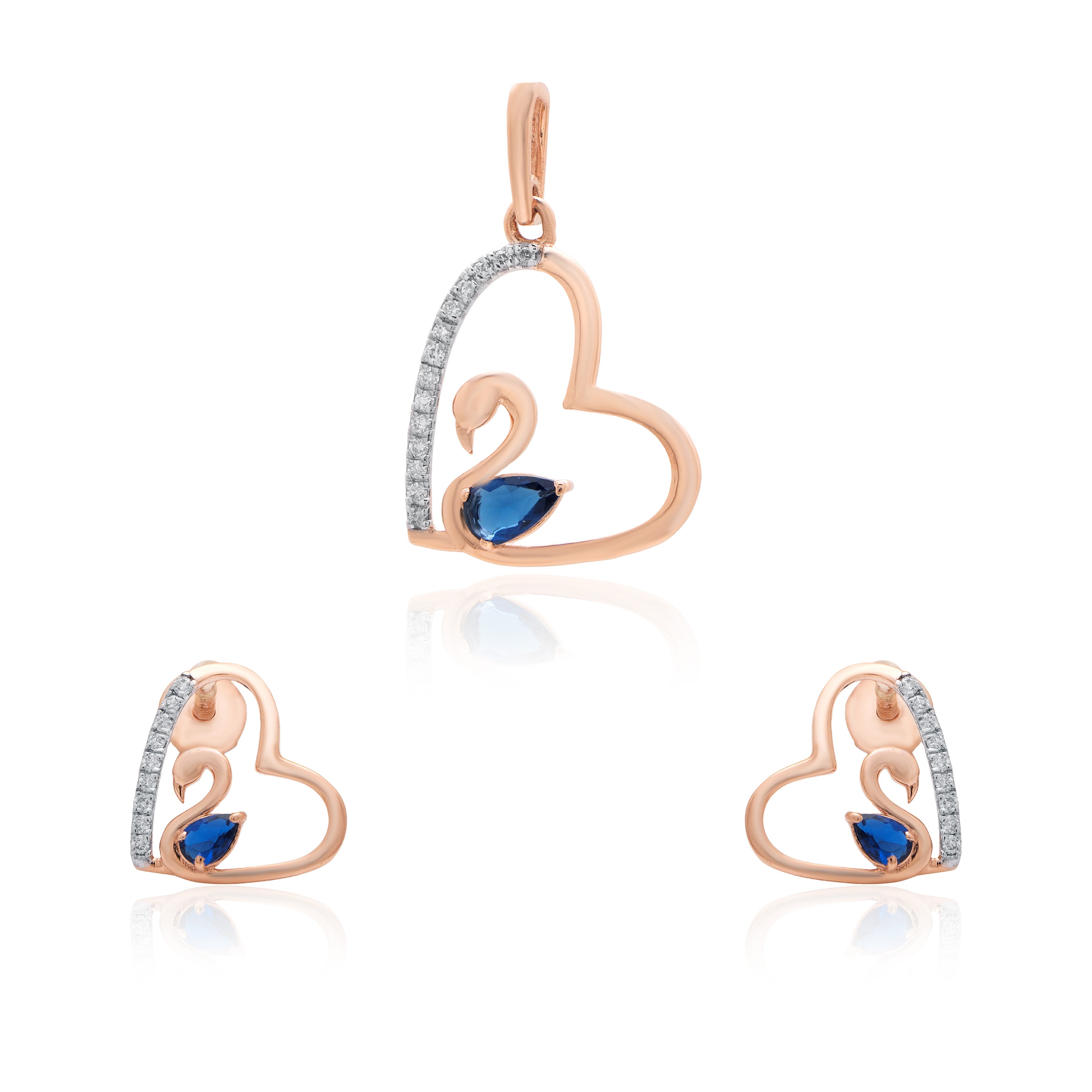 Tirelle Halo Diamond Pendant Set