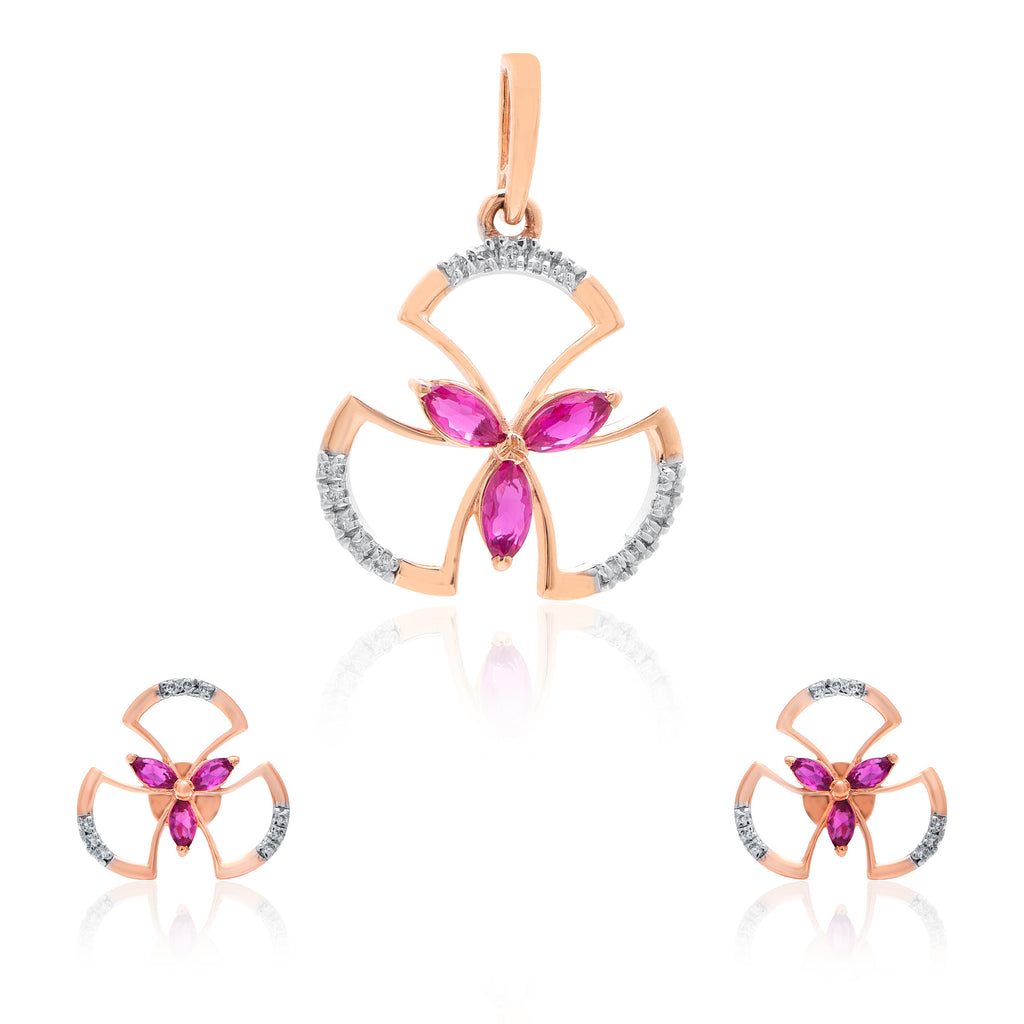 Velora Halo Diamond Pendant Set