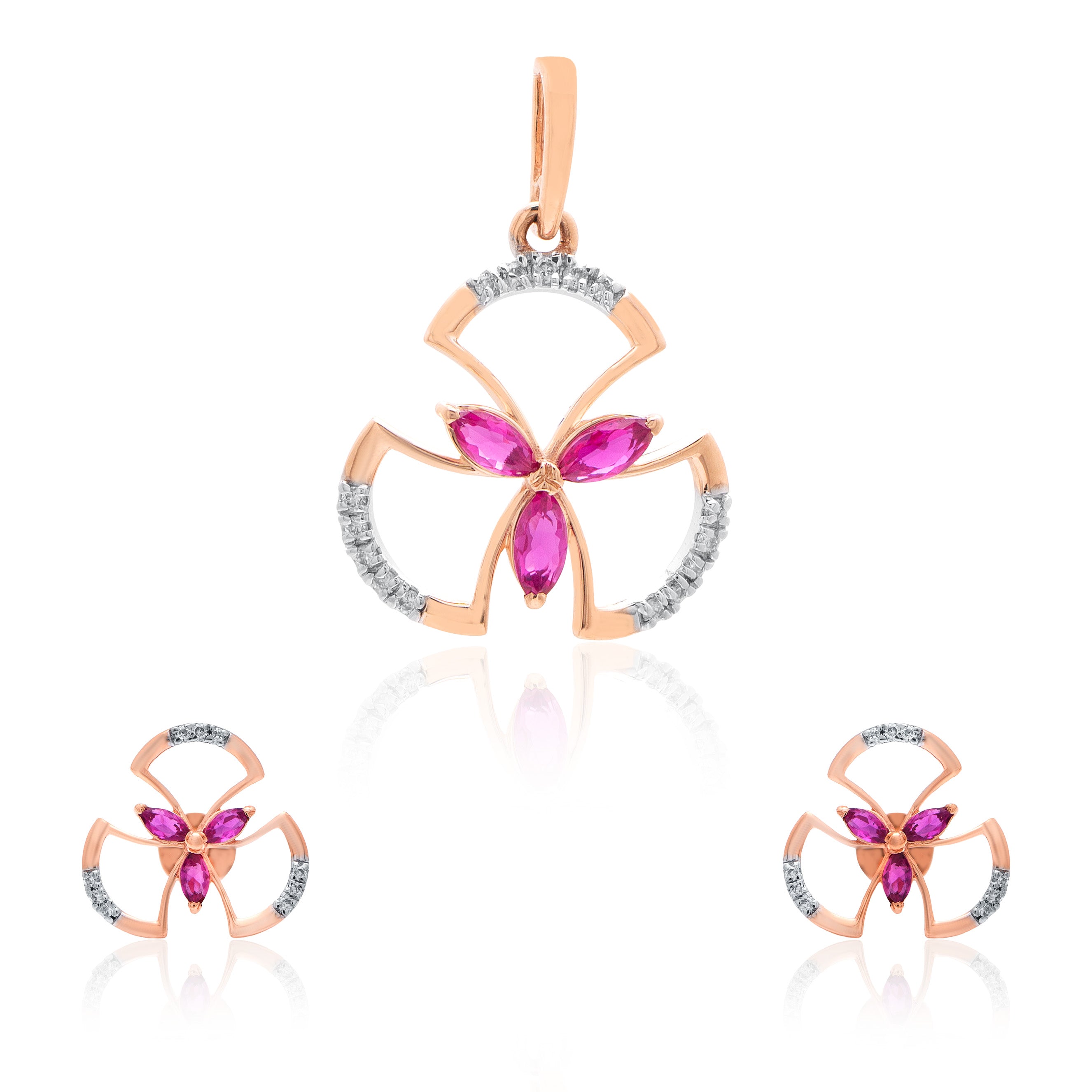 Velora Halo Diamond Pendant Set