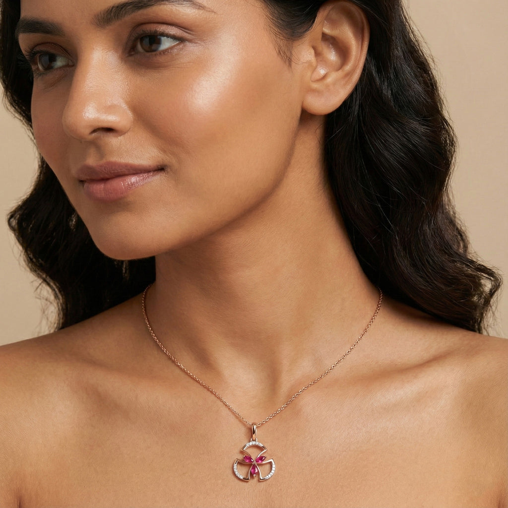 Velora Halo Diamond Pendant Set