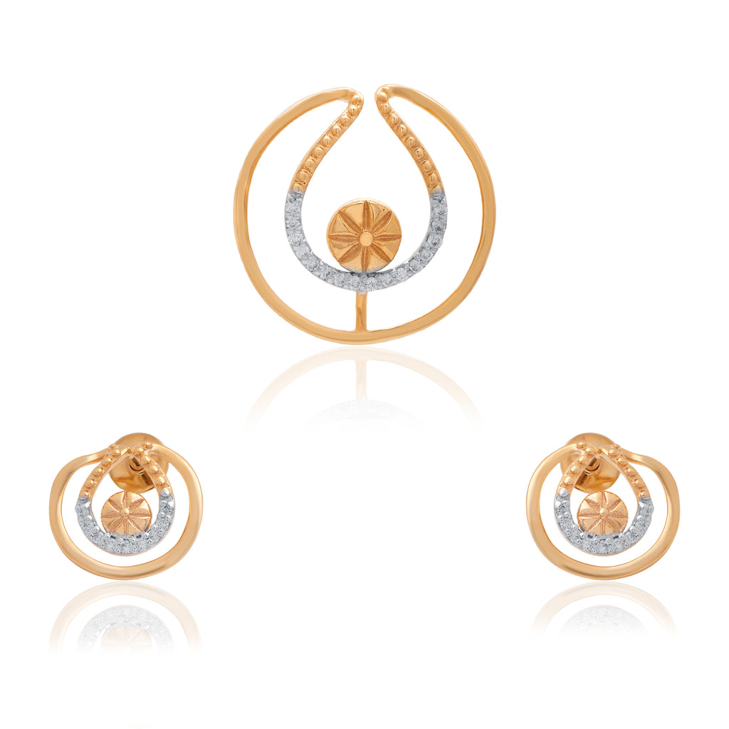 Vanelle Halo Diamond Pendant Set