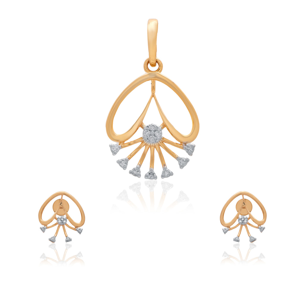 Orlisse Halo Diamond Pendant Set