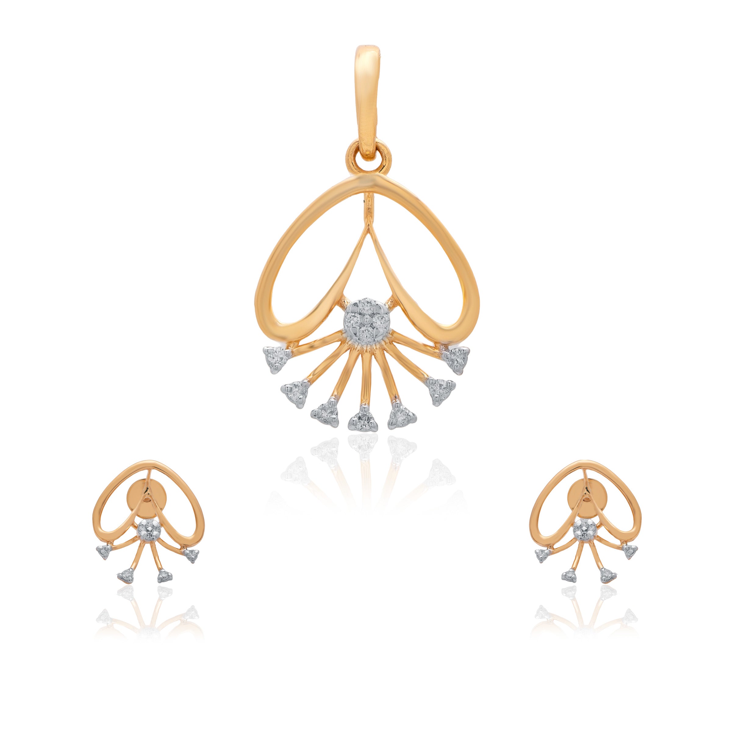 Orlisse Halo Diamond Pendant Set