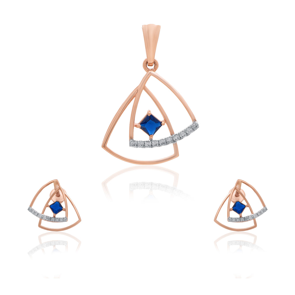 Marova Halo Diamond Pendant Set