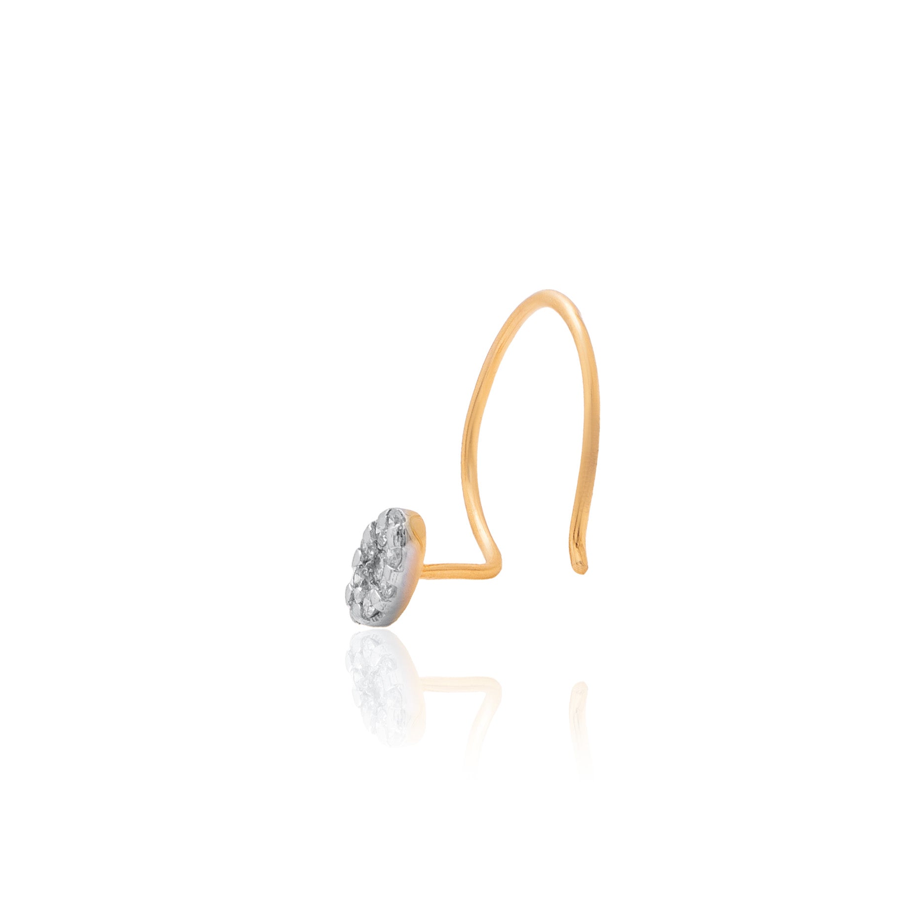 Elara Halo Diamond Nose Pin