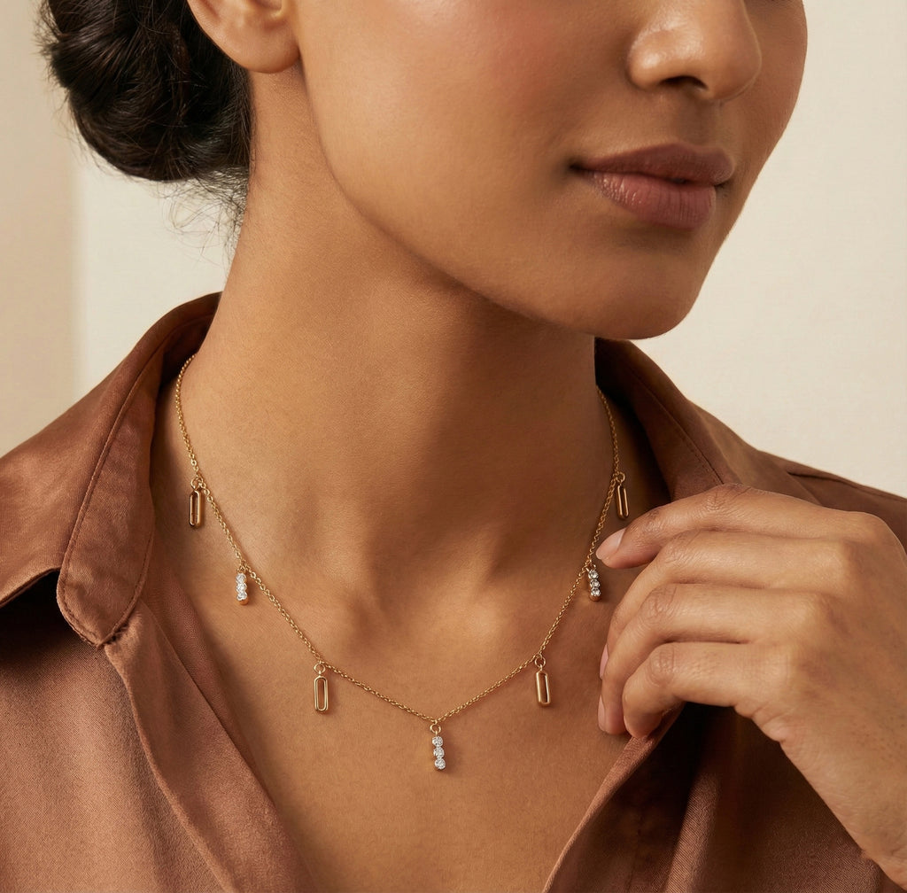 Orlisse Gleam Diamond Necklace