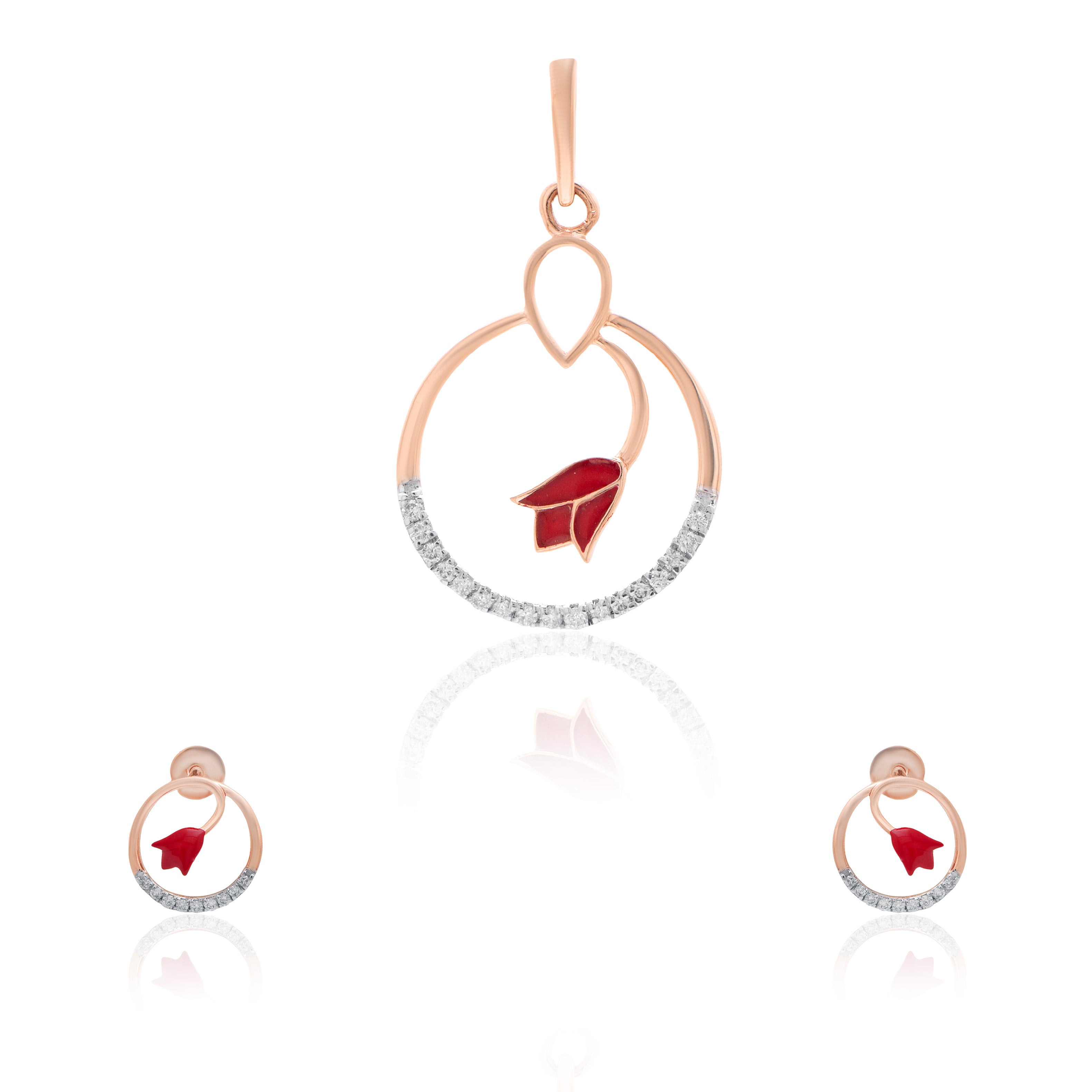Lumira Halo Diamond Pendant Set
