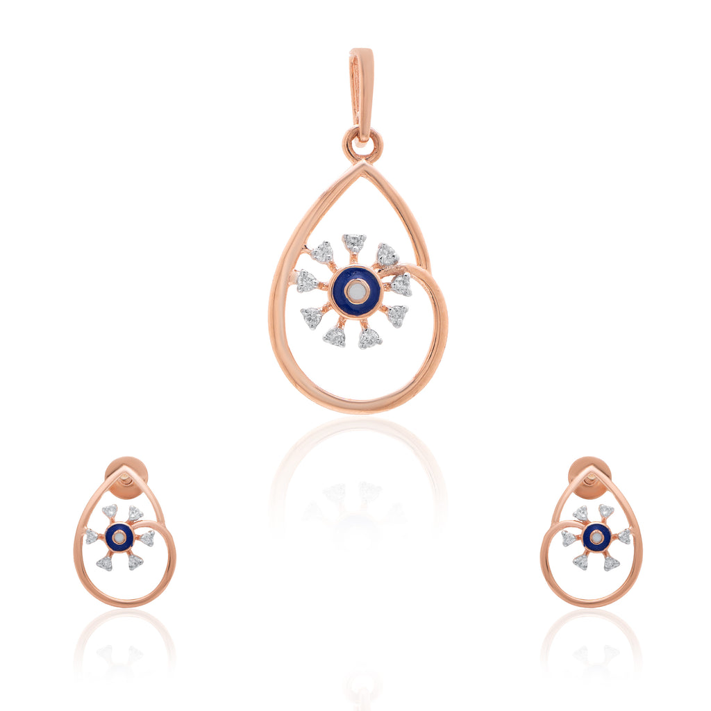 Sereia Halo Diamond Pendant Set