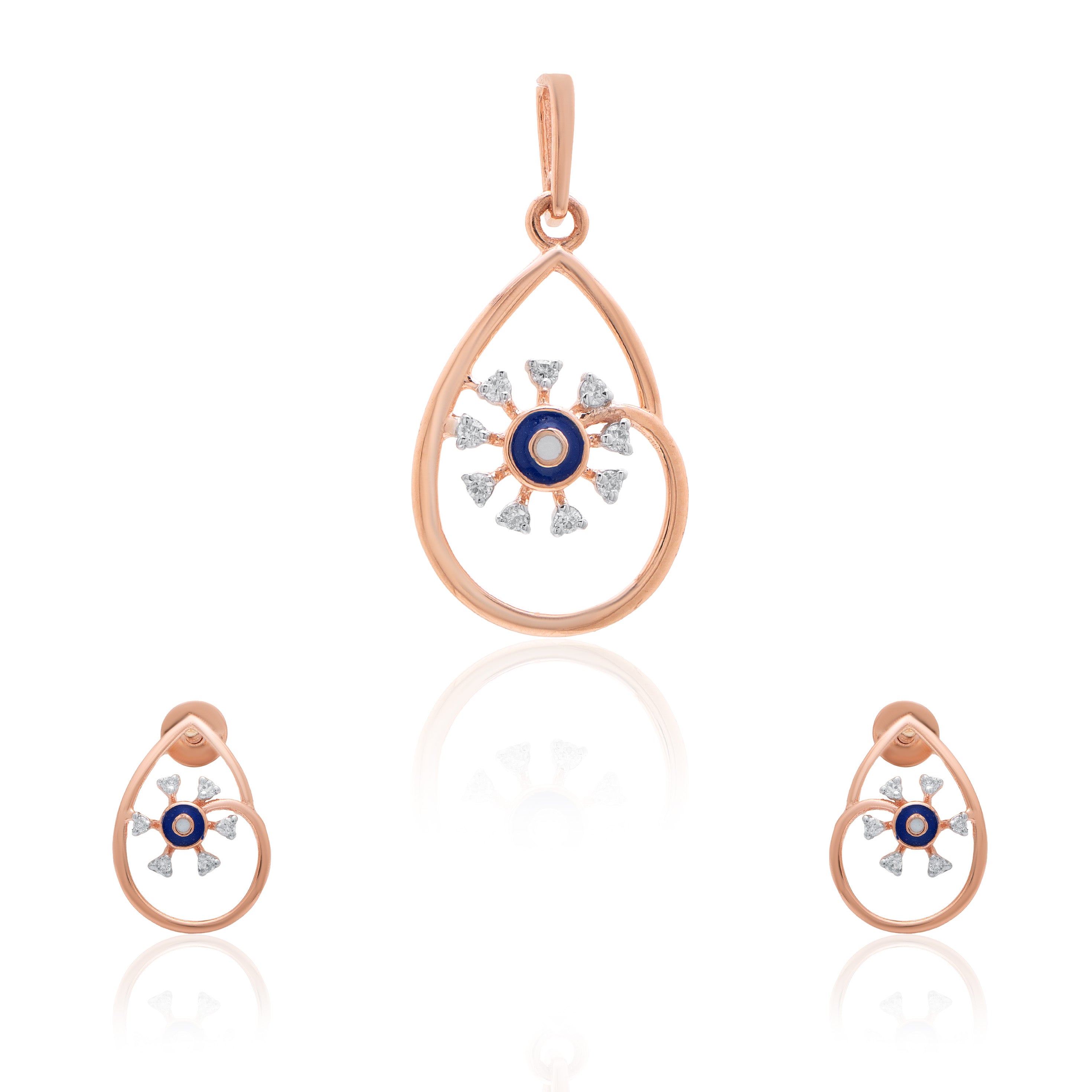 Sereia Halo Diamond Pendant Set