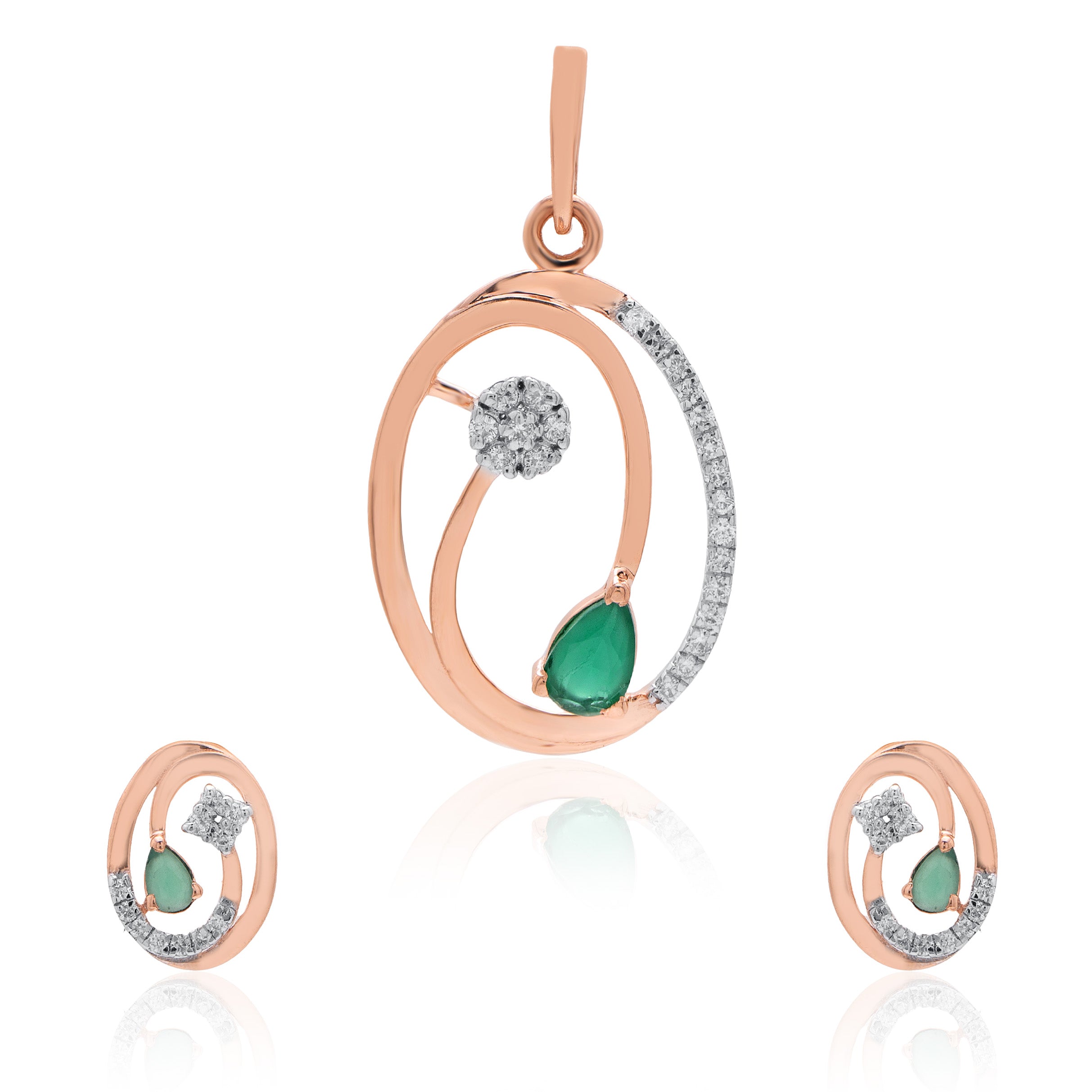 Marella Halo Diamond Pendant Set