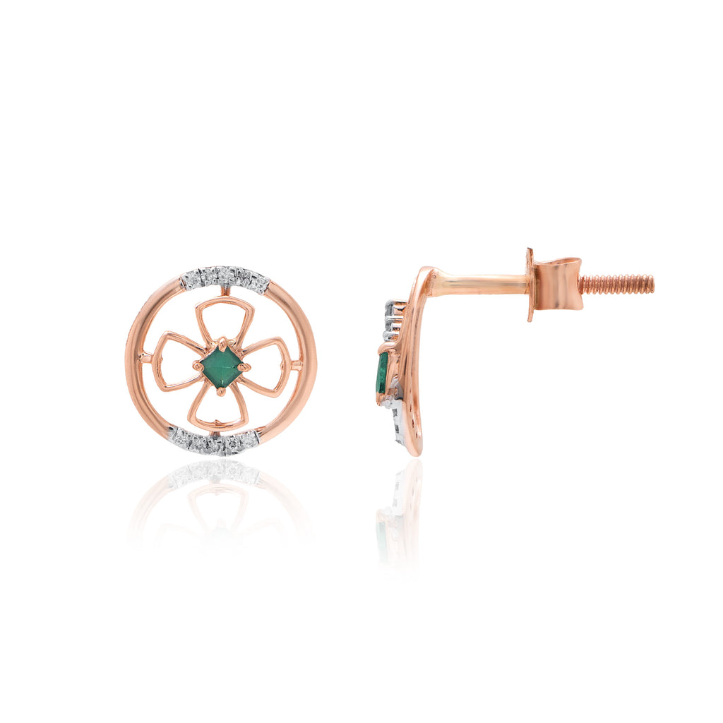 Merina Halo Diamond Earrings