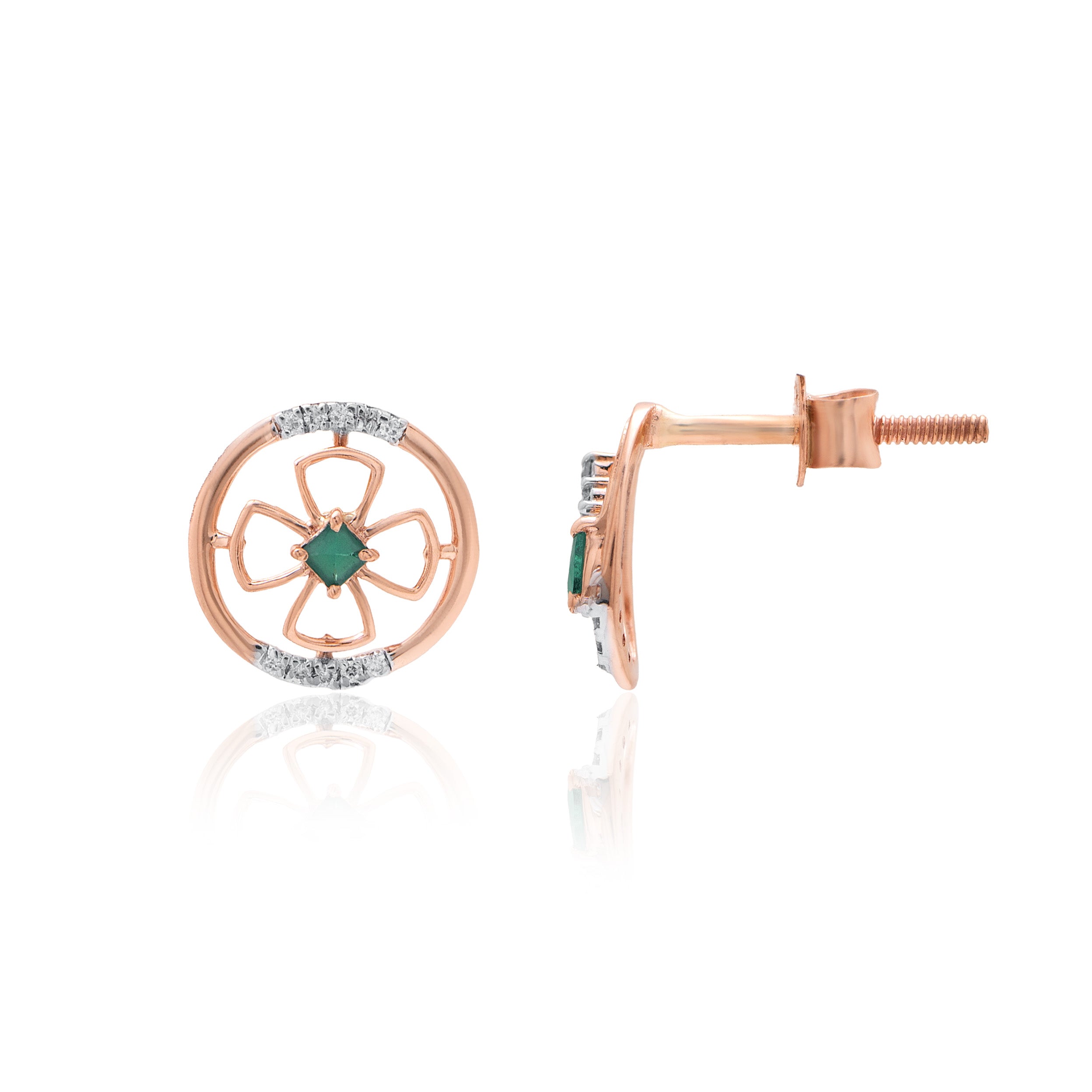 Merina Halo Diamond Earrings