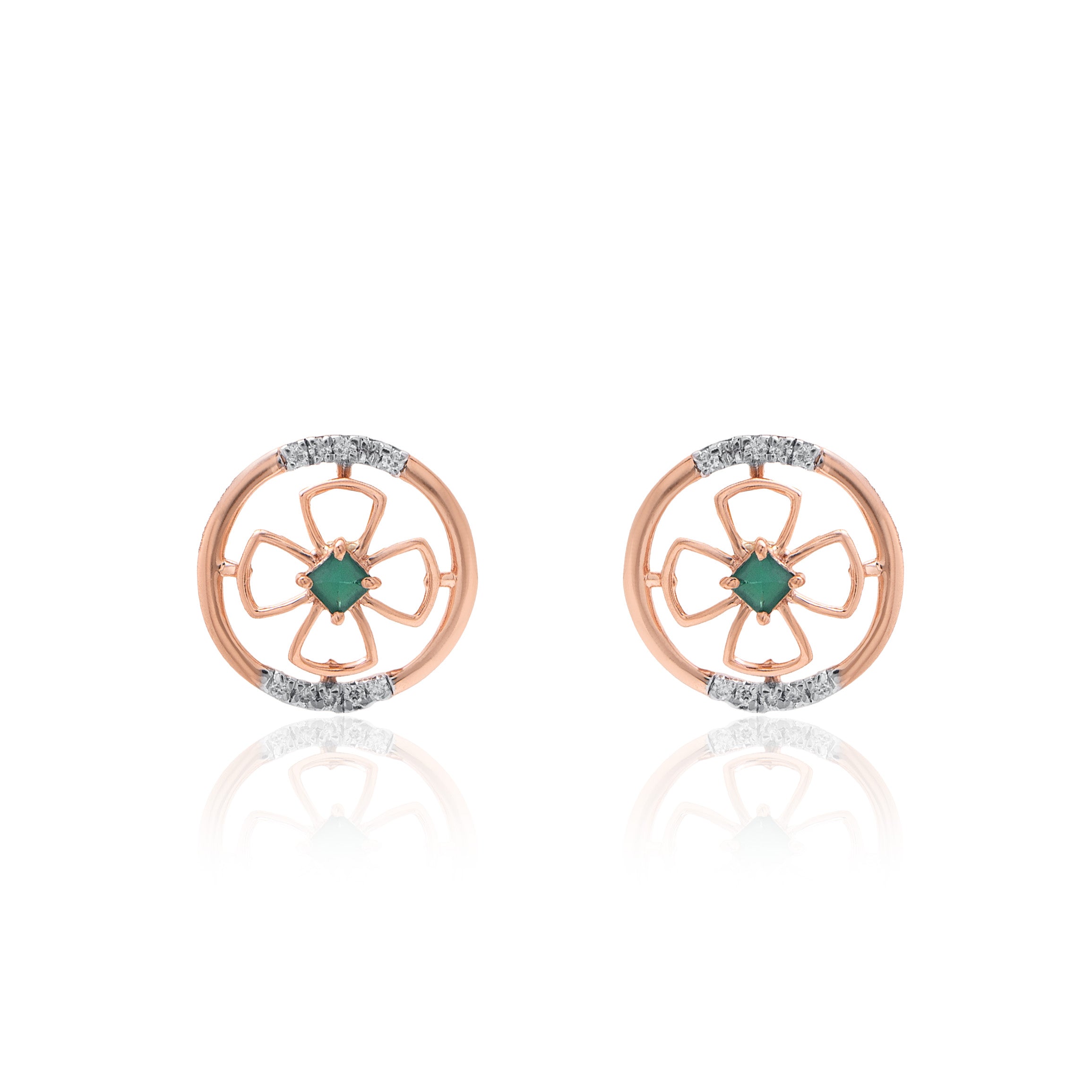 Merina Halo Diamond Earrings