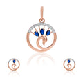 Loriva Halo Diamond Pendant Set