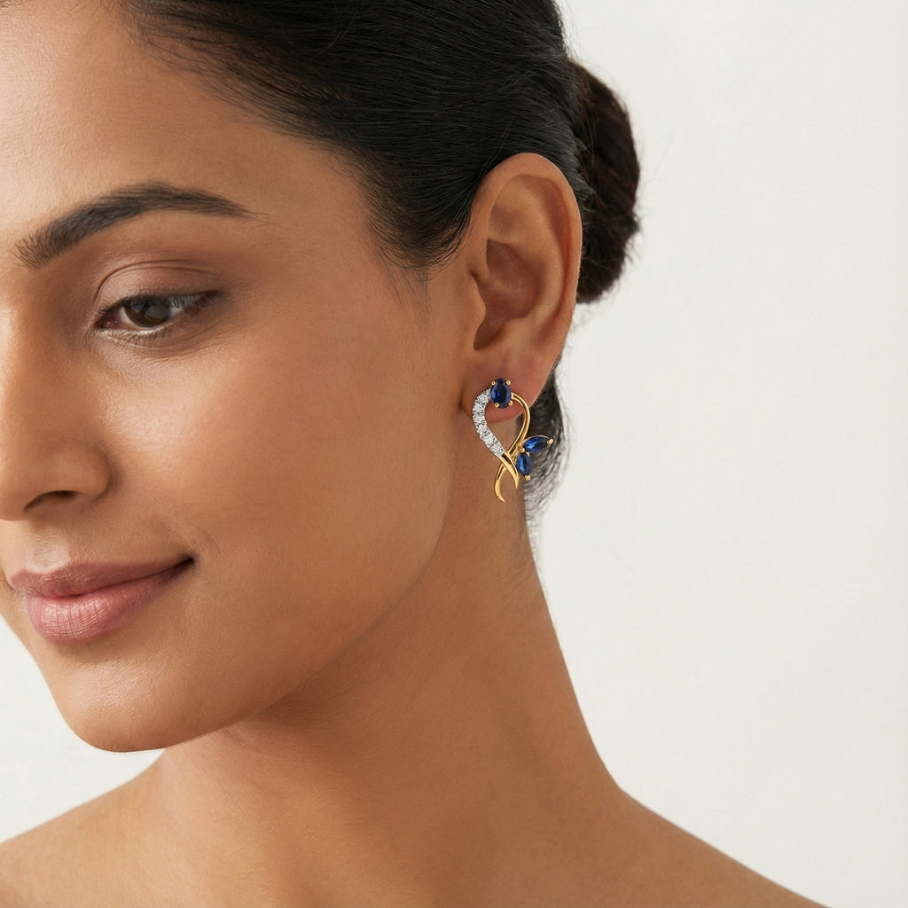 Lunessa Halo Diamond Earrings