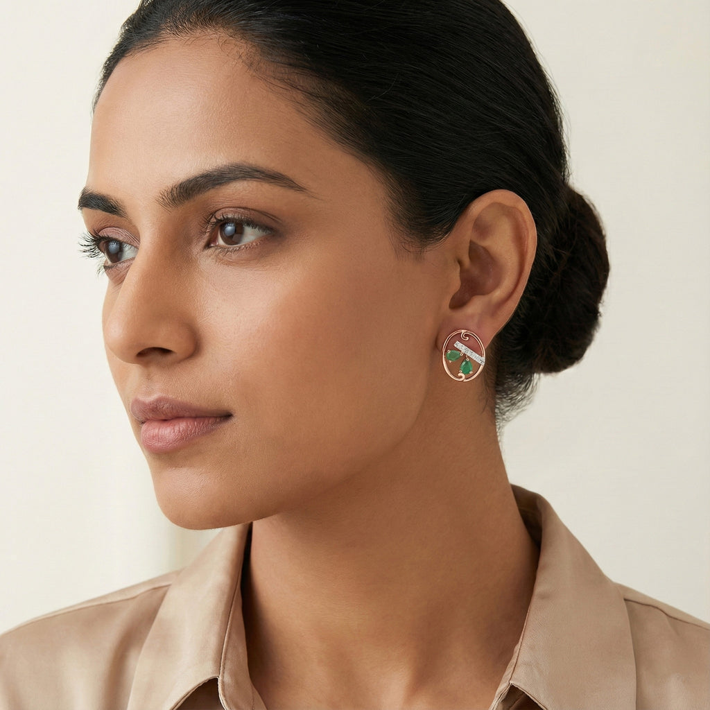 Arielle Halo Diamond Earrings