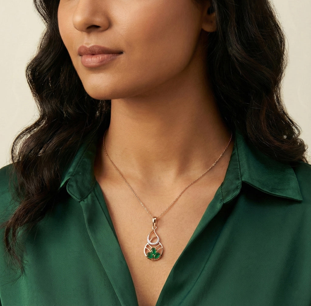 Liora Halo Diamond Pendant