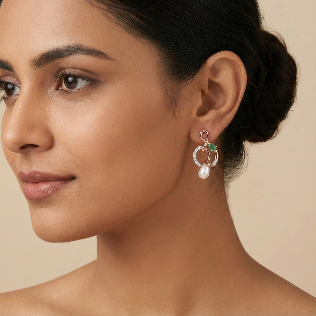 Solene Halo Diamond Earrings