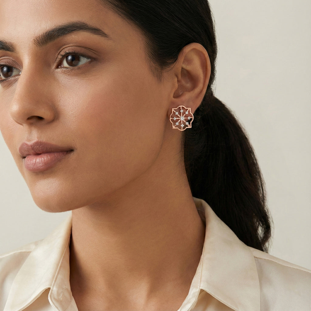 Serina Halo Diamond Pendant Set