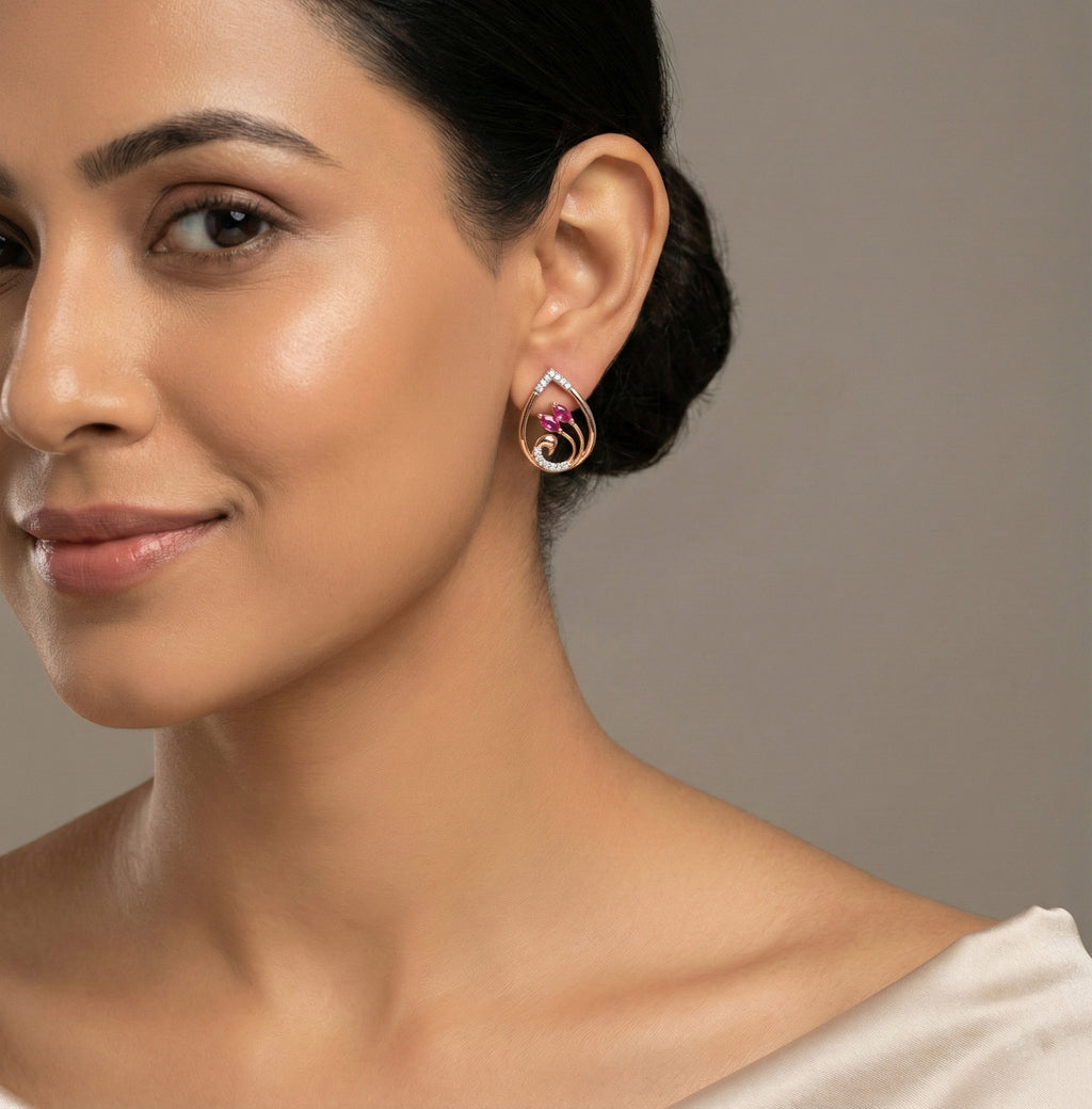 Varessa Halo Diamond Earrings