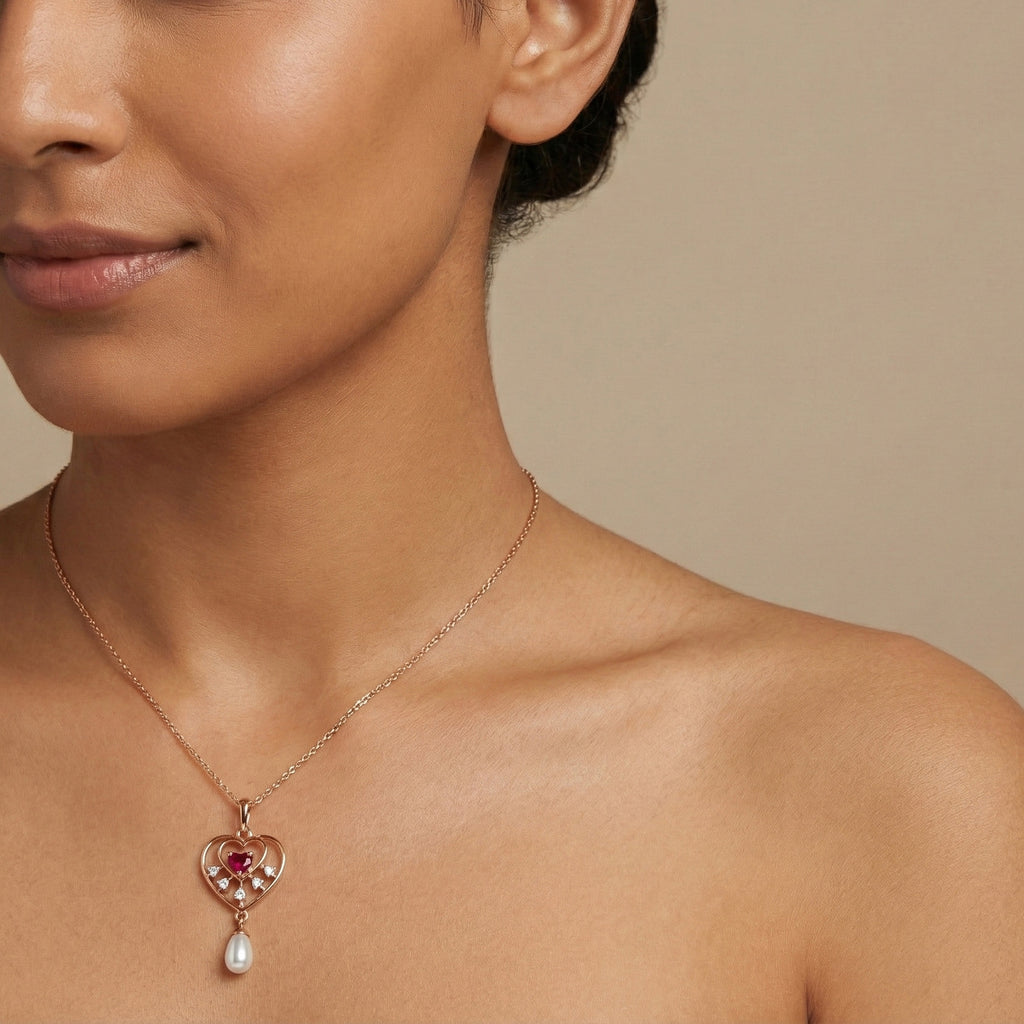 Vaelene Halo Diamond Pendant Set