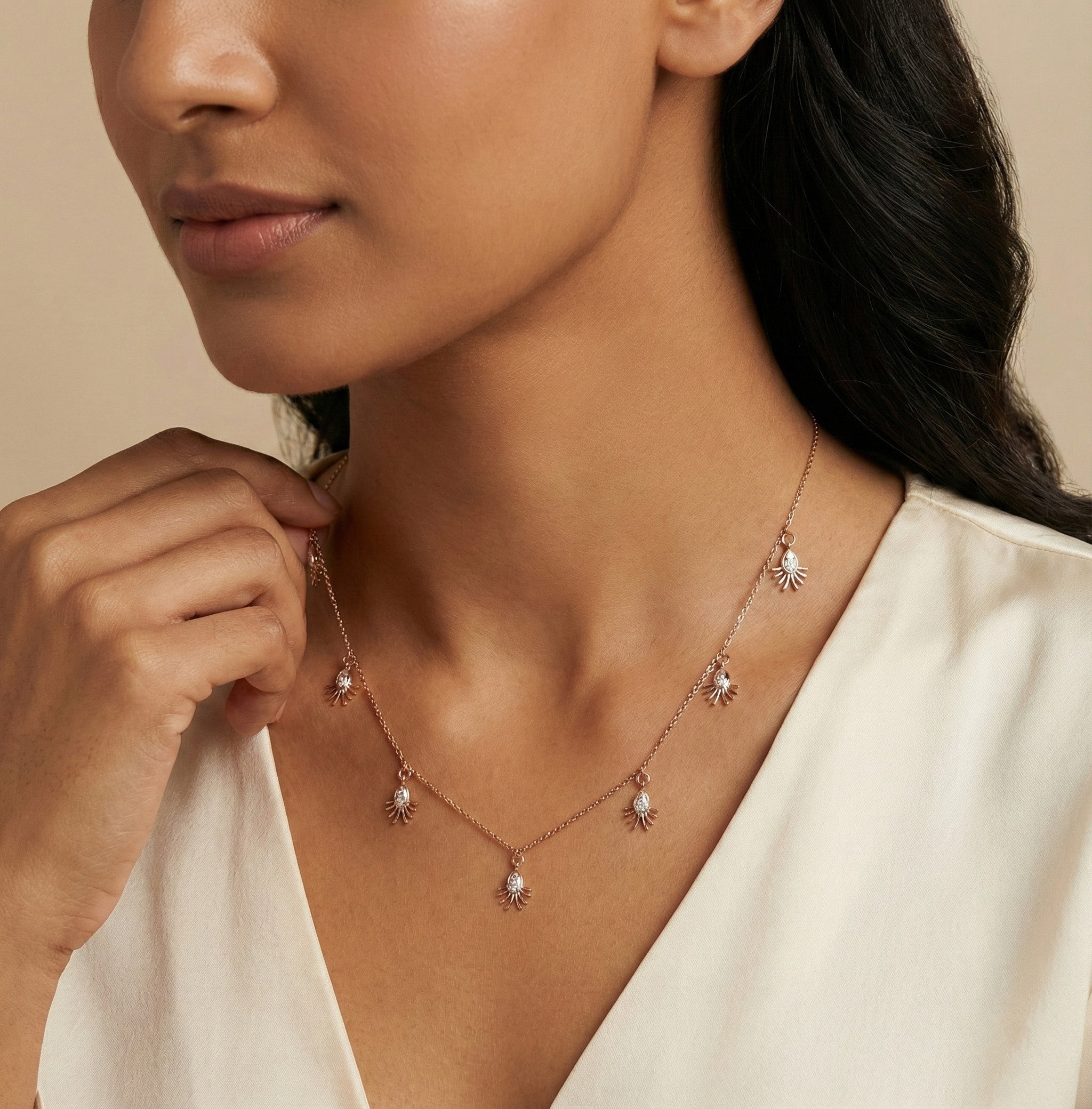 Sorelle Gleam Diamond Necklace