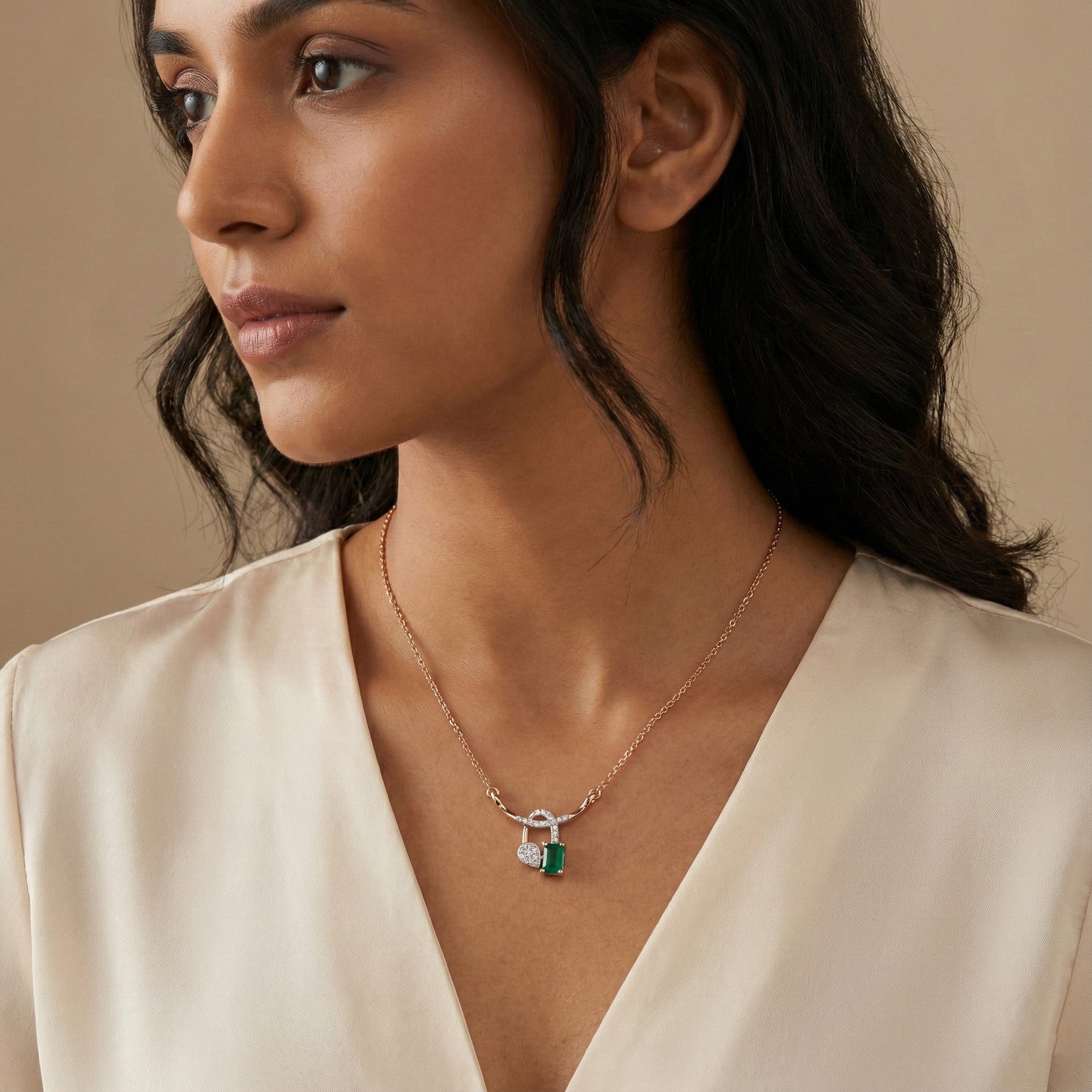Lorielle Halo Diamond Pendant