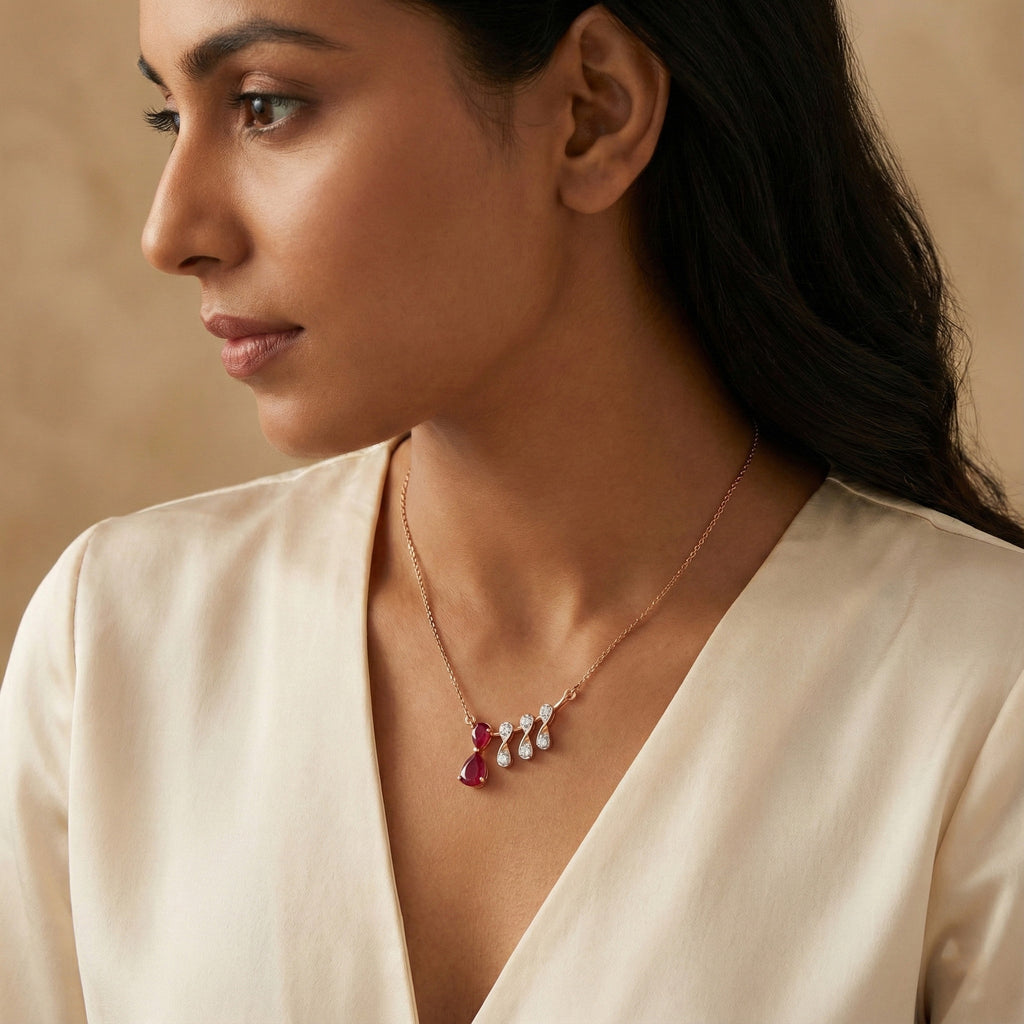 Nerisse Halo Diamond Pendant