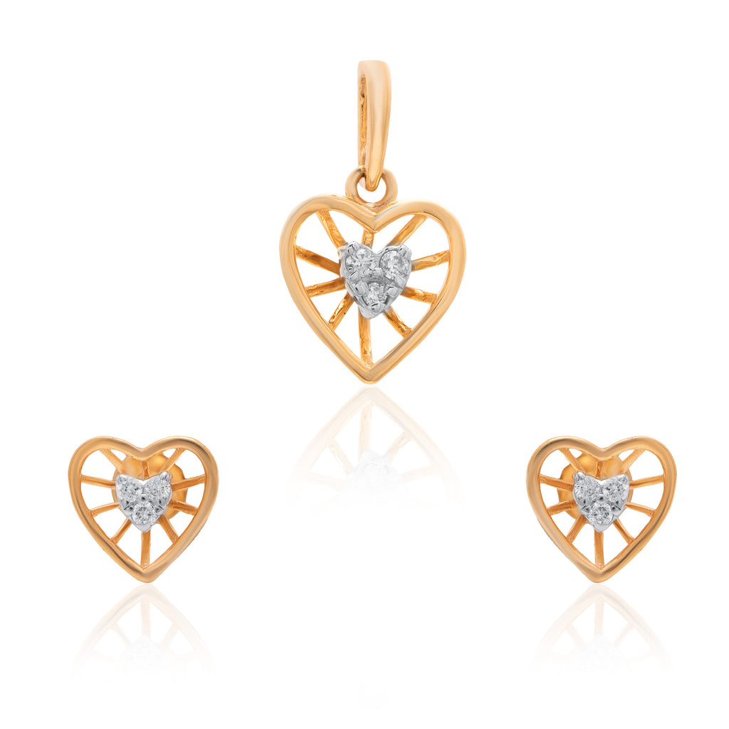 Avenza Halo Diamond Pendant Set