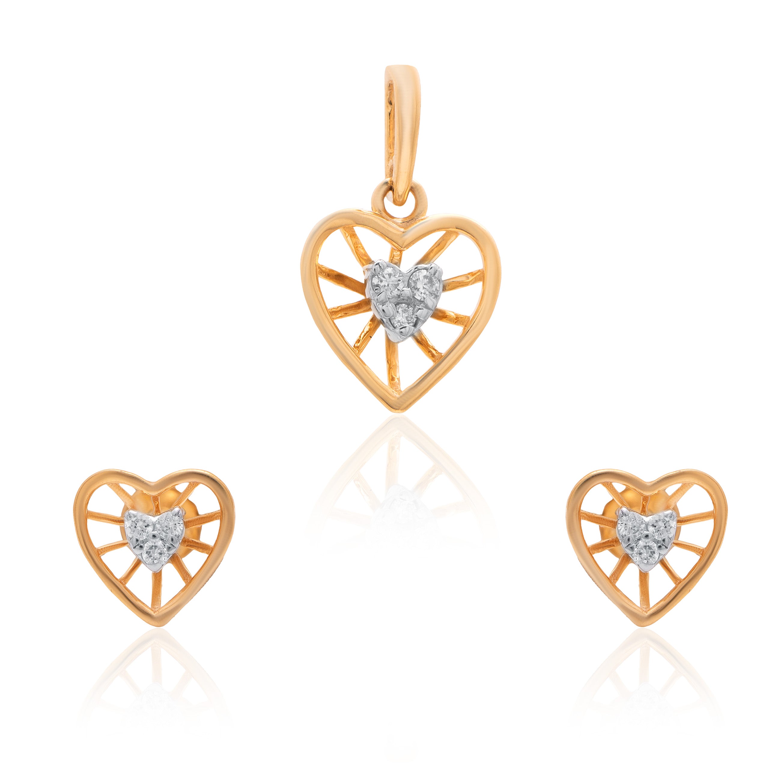 Avenza Halo Diamond Pendant Set