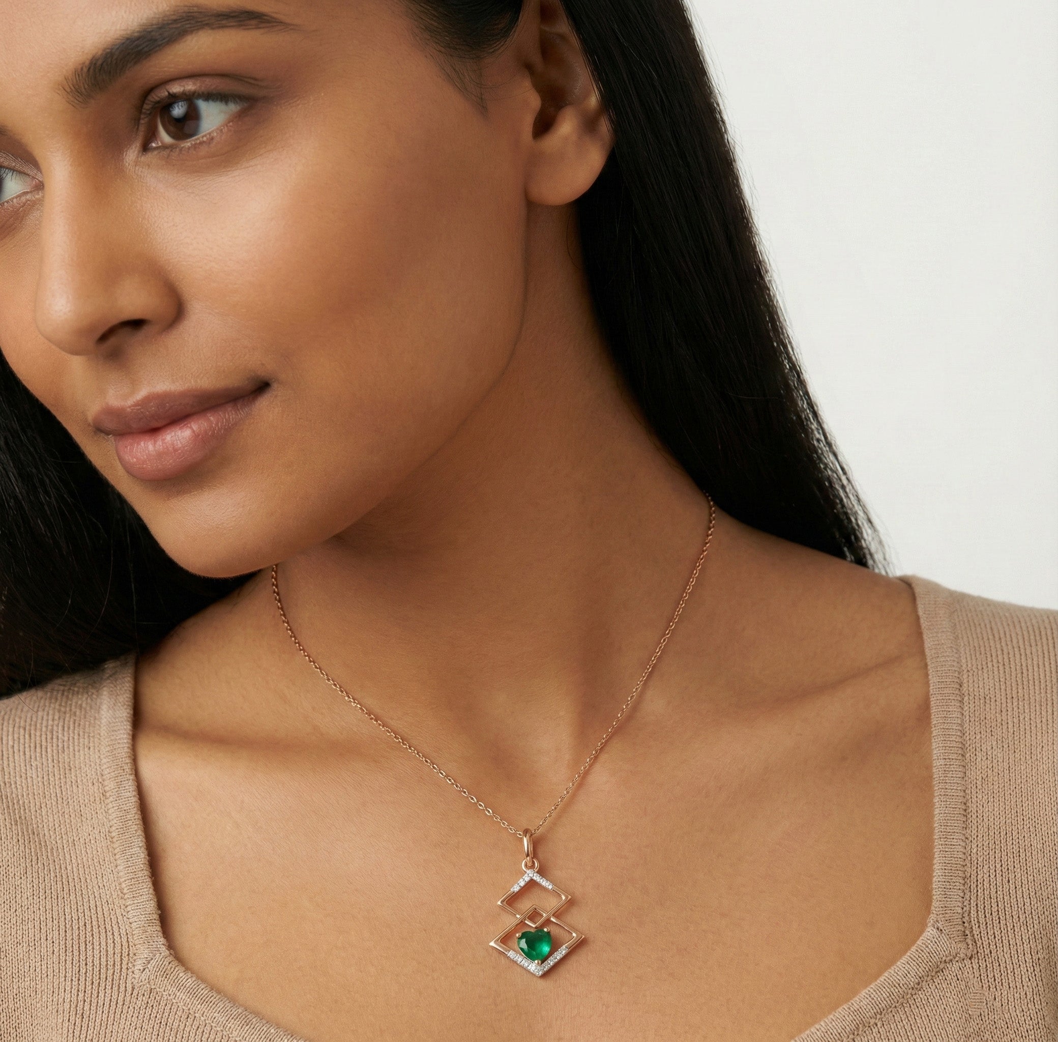 Aurelia Gleam Diamond Pendant