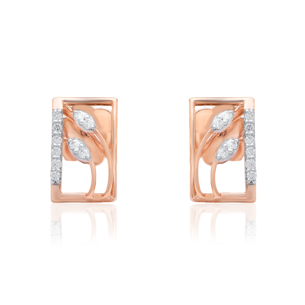Premium Gold Diamond Earrings (103655)